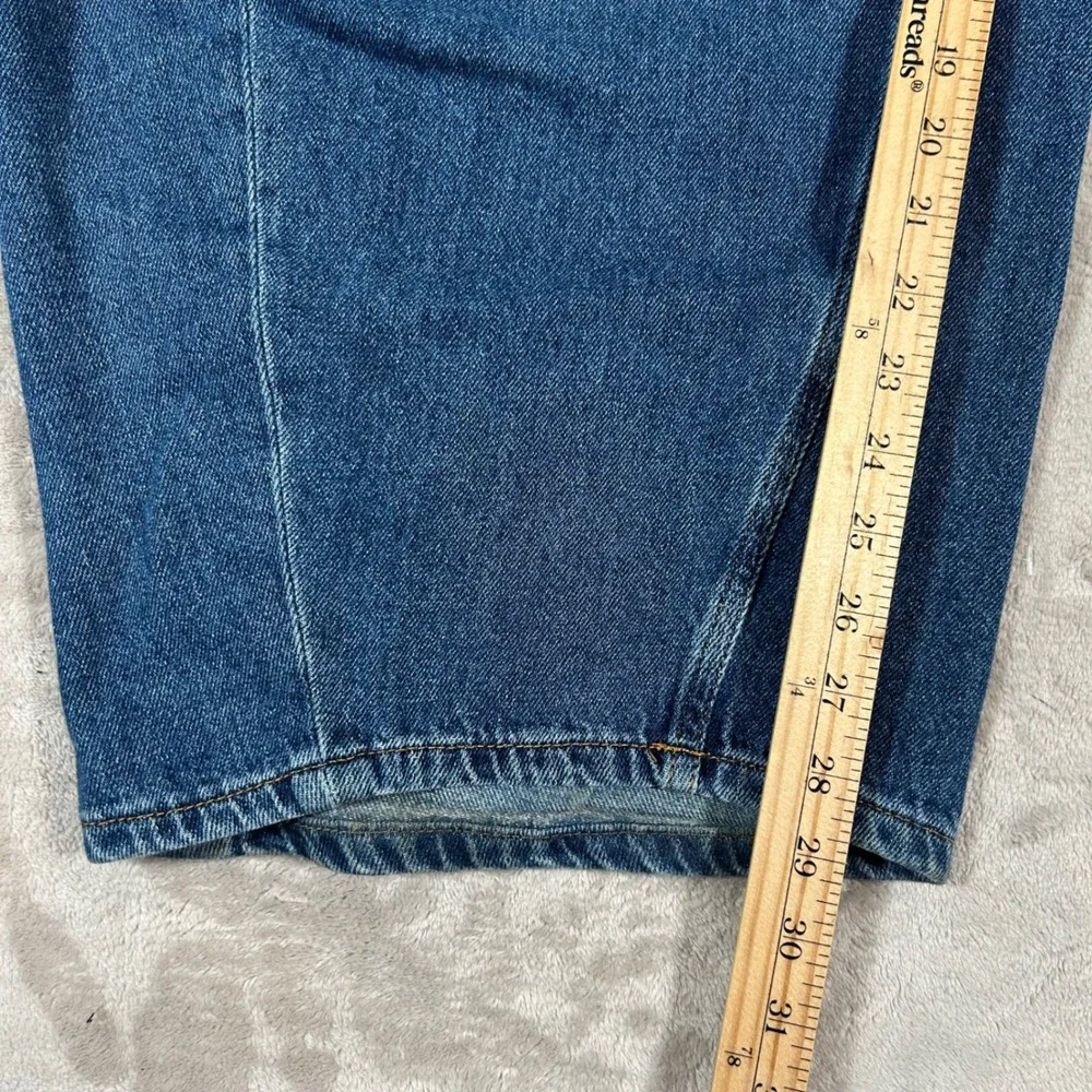 Pilcro Anthropologie The Georgia Full-Length High-Rise Barrel Jeans Womens 32P